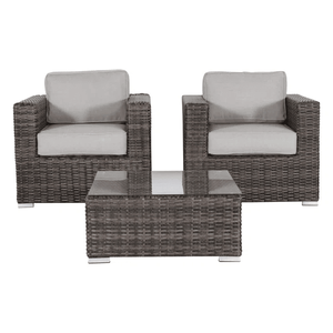 Set di mobili da giardino in vimini rattan per 2 persone, completamente assemblato, con comodi cuscini - Product Image 2