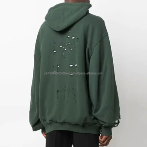 Sweat à capuche surdimensionné personnalisé d'usine Street Wear sweat à capuche homme délavé à l'acide sweat à capuche avec logo personnalisé pour hommes sans cordon de serrage - Product Image 6