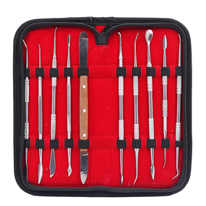 Ensemble d'outils de sculpture de cire dentaire en acier inoxydable de haute qualité, poignée ergonomique, certifié CE, instruments dentaires à alimentation manuelle - Product Image 5