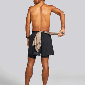 Pantalones Cortos Personalizados con Logotipo Estampado en el Dobladillo Inferior, Hasta la Rodilla, para Hombre, Cintura Media con Cordón, Ecológicos, de Lona, Poliéster/Algodón, Casuales, de Verano - Product Image 4