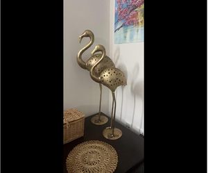 Flamingo Dorado Metálico, Decoración de Mesa, Adorno Artesanal Art Deco, Móvil, para Sala de Estar, Bodas y Fiestas - Product Image 4