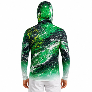 Sudadera de Pesca para Hombre con Estampado por Sublimación, Protección UPF 50 Anti-UV, Manga Larga, Diseño de Pez Marlín Verde, Ropa Deportiva Transpirable - Product Image 4