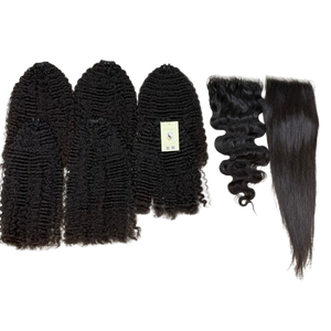 วิกผมหยิกแบบเต็ม5x5 HD สำหรับต่อผมมนุษย์เวียดนาม - Product Image 1