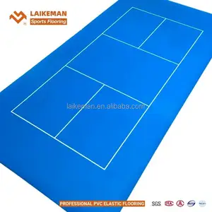 Lámina de suelo de plástico PVC de vinilo 2024 para deportes de interior, bádminton, pickleball y alfombra de cancha de baloncesto