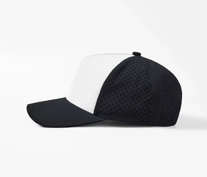 High Quality <b>Navy</b> Trucker <b>Hat</b> Mesh Back Custom Branding Adjustable Outdoor Casual Sport Fishing Breathable Waterproof Wholesale - Product Image 3
