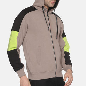 Sweat-shirts à capuche zippés pour hommes en polyester-coton épais et respirant, pour l'hiver, vente en gros, couleur et taille personnalisables, service OEM - Product Image 5