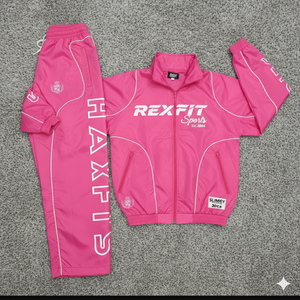 Veste et pantalon imperméables à fermeture éclair intégrale, écologiques, respirants, style streetwear, color-block, coupe-vent pour homme, design personnalisé, 2 pièces - Product Image 1