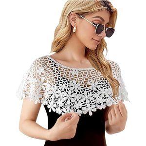Lace Shrugs for Women Stylish Cape <b>Poncho</b> Shrug Top for Women Off-Shoulder, Beachwear - Product Image 1