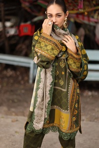 Collection de vêtements d'hiver 2026, vêtements d'hiver, ensembles shalwar kameez pour femmes en lin brodé imprimé de très haute qualité à prix avantageux - Product Image 3