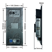 Module d'amplificateur de subwoofer actif Getshow SUB800, contrôle de fréquence et de phase, liaison AC, 2400W, 96KHz, métaux thermolaqués pour système PA