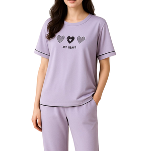 Ensemble de pyjama pour femmes avec logo personnalisé, manches longues, col rond, vêtements de nuit, fabricant OEM, grossiste, fournisseur en gros - Product Image 6