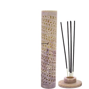 Natural Curved Handmade Polished Quality Design Soapstone Carving Incense Burner And Stick Holder For Religious Gifts Purpose - Product Image 5