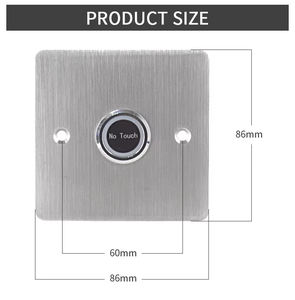 Bouton de sortie carré infrarouge sans contact en acier inoxydable 12V 24V pour contrôle d'accès et déverrouillage de serrure de porte - Product Image 6