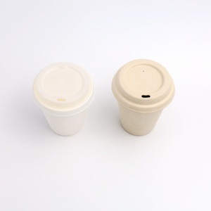 Vasos de Papel Impresos, Vaso de Papel Desechable para Beber con Tapa, Vaso de Papel de Bambú - Product Image 3