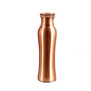 Pure Copper Modern Drinkware Bottle BPA-Free & Dishwasher Safe for Gifting Drinking Water Home Office Sports Use - Product Image 3