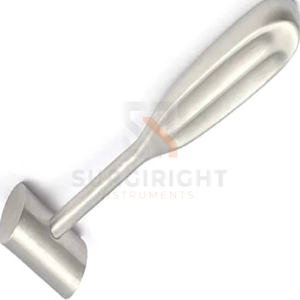 Maillet chirurgical manuel en acier inoxydable de classe II certifié CE, qualité supérieure, 17 cm, pour usage hospitalier, par Blush Surgical - Product Image 6