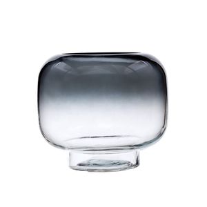 Porte-bougie en verre fumé ombré de 6,5 pouces, moyen, brillant et résistant à la chaleur - Product Image 1
