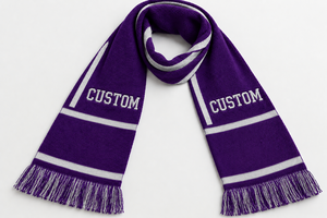 Bufanda de Club Personalizada con Jacquard – Bufanda de Aficionado Tejida de Primera Calidad, Bufanda de Club de Fútbol con Jacquard Personalizado y Flecos - Product Image 5