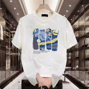 Camiseta Negra de Manga Corta para Hombre, con Logotipo Estampado en la Parte Delantera, Cuello Redondo, Corte Regular, Estilo Casual, 100% Algodón Canvas, 220g, Transpirable - Product Image 2