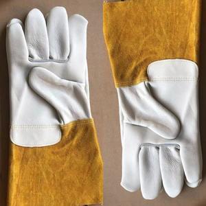 ถุงมือหนังเชื่อมทนความร้อนสำหรับงานเชื่อม TIG ปิ้งย่าง จัดการสัตว์ แขนยาว - Product Image 6