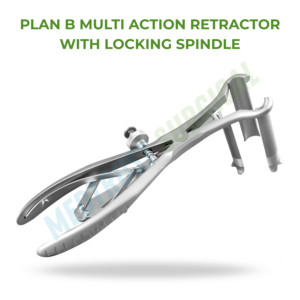 Retracteur multi-actions Plan B avec broche de blocage 18 cm, instrument chirurgical pour la neurochirurgie de la colonne vertébrale - Product Image 2