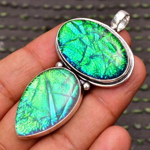 Colgante de Plata de Ley 925 con Ópalo de Fuego Triple, Hecho a Mano, con Piedra Preciosa Natural, Joyería para Mujer, Regalo al por Mayor - Product Image 3