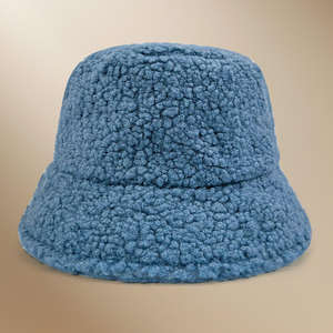 Sombrero de Pescador SIDDIQUI HOSINEX para Mujer, de Piel Sintética, Laminado, Casual, de Felpa, Sin Costuras, Teñido, Lavado, Desgarrado, con Lazo, para Invierno - Product Image 3