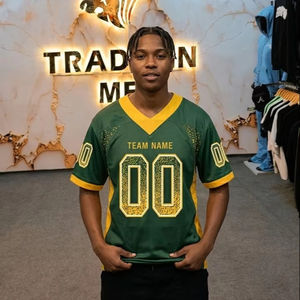 Maillot de football entièrement personnalisé avec logo, col et ensemble d'uniformes de football, en maille respirante - Product Image 1