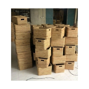 [MEJOR VENDIDO] |   Cesta de Mimbre Tejida, Organizador de Almacenamiento, Caja para Cocina, Despensa, Alimentos, Frutas, Pan, Vietnam - Product Image 3
