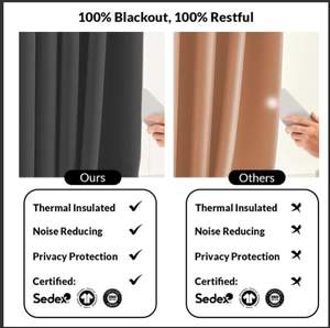 Cortinas Opacas con Estampado Floral Digital, 5 Pies, Aislamiento Térmico y Reducción de Ruido, Juego de 2 - Product Image 3