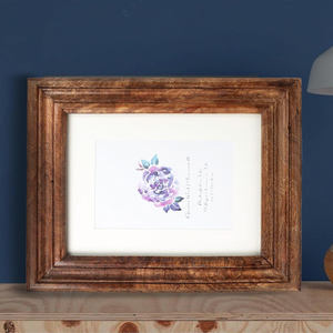 Cadre photo artisanal en bois de manguier Brownwood, finition naturelle écologique, léger, rustique, pour présentation sur table - Product Image 5