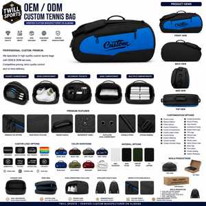 Sac de sport en toile bleue de luxe personnalisé, fermeture à glissière, design durable, résistant à l'eau, léger, portable, grande capacité - Product Image 4