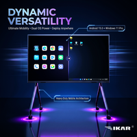 Pizarra Interactiva Inteligente Android Ultra Delgada de 110 Pulgadas 4K LCD con Pantalla Táctil de 40 Puntos y Almacenamiento de 8GB+128GB