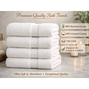 Toallas de Baño de Bambú de Fabricante para Colecciones de Ropa de Baño Premium con Dimensiones, Colores y Marca Privada Personalizados - Product Image 3