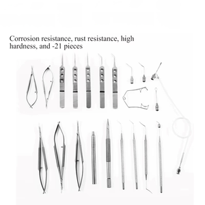 Juego de 21 Instrumentos Quirúrgicos Oftálmicos para Cataratas, de Acero Inoxidable y Titanio, Kit de Cirugía Ocular de Precisión - Product Image 6