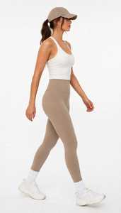 Camiseta Deportiva de Punto Elástica con Cuello Redondo para Mujer, Blanca, Transpirable, Estilo Crop - Product Image 5