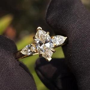 Elegant Marquise Lab Grown <b>Diamond</b> Engagement <b>Ring</b> for Women IGI Certified 14K Gold Luxury Wedding Bridal Jewelry Gift - Product Image 4