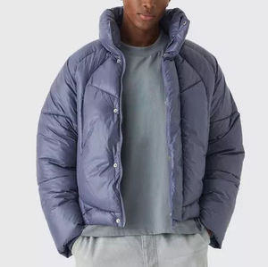 <b>Lightweight</b> Hooded Mens Puffer Jackets Man Jackets Custom Color Bubble Filled Quilted Polyester Logo Patch Puffer Jacket Winter - Product Image 5