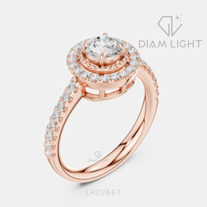 Bague de fiançailles et d'anniversaire en or blanc 14 carats avec diamant de laboratoire rond de 0,526 carats, bijoux fins, certifiée IGI, bague de mariage - Product Image 4