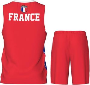Uniforme de Baloncesto con Diseño de la Bandera de Francia (3) para Hombres Adultos, Conjunto Deportivo de Entrenamiento - Product Image 2