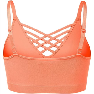 Sujetador deportivo con tiras en la espalda para mujer, top de yoga, gimnasio, fitness, entrenamiento, ropa deportiva, venta al por mayor, sujetador acolchado para entrenamiento atlético, ropa deportiva - Product Image 4