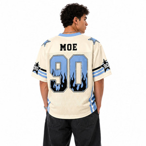 Maillot de football américain unisexe personnalisé par sublimation, style athlétique, respirant, vintage, fournisseur en gros, haut de sport OEM - Product Image 2