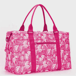 Bolsa de Viaje Aislada con Estampado de Leopardo, Verde, de Poliéster, Moderna, con Asas Superiores, Diseño Portátil - Product Image 4