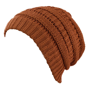 Gorro Unisex de Acrílico, Color Sólido, Tejido Acanalado, Gorro de Invierno de Estilo Casual para Adultos, Circunferencia de Cabeza de 56-58 cm - Product Image 2
