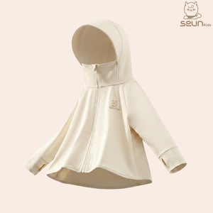 เสื้อแจ็คเก็ตกันแดดเด็ก UPF50+ สำหรับเด็กชายและเด็กหญิง เสื้อผ้าป้องกันรังสียูวี ระบายอากาศได้ดี น้ำหนักเบา ผลิตในเวียดนาม ปลอดภัยต่อผิว สวมใส่สบาย - Product Image 4