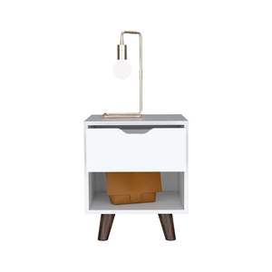 Comodino bianco camera da letto Carleen - Product Image 4