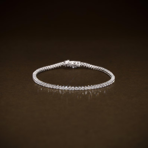 Pulsera de Diamantes de Laboratorio de Primera Calidad, Corte Brillante Redondo, Diamantes Certificados E-F VVS2, Joyería Clásica y Elegante para Mujer - Product Image 1