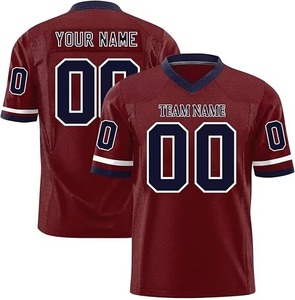 Maillots de football américain personnalisés de haute qualité, imprimés par sublimation, vente en gros, logo d'équipe personnalisé, protection UV, respirants - Product Image 1