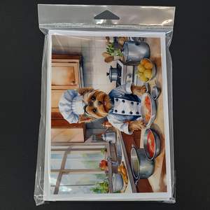Yorkie Yorkshire Terrier Chef lunatique A7 taille 5x7 cartes de note vierges Pack 8 cartes de voeux enveloppes cartes de voeux Yorkie vierges - Product Image 3