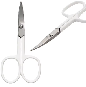 Stainless Steel Durable Safety Baby and Nose Hair Nail Scissors With Plastic Handle and Protective Sleeve - Product Image 2